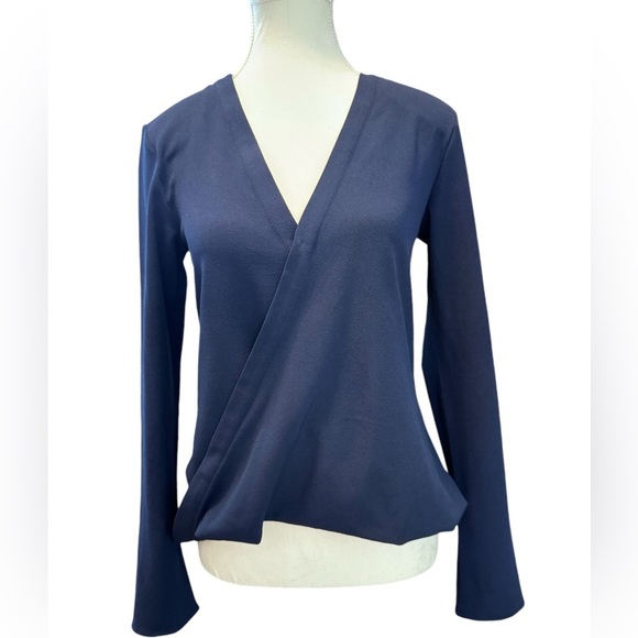 Lamarque | Navy Faux Wrap Top (XS) - Picture 1 of 10